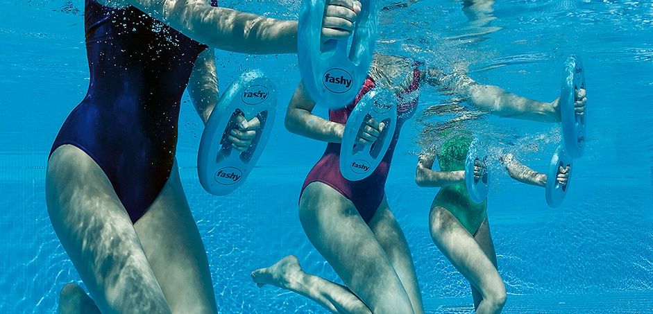 Unterwasser-Gymnastik mit Hanteln von Fashy Unterwasser-Gymnastik mit Hanteln von Fashy